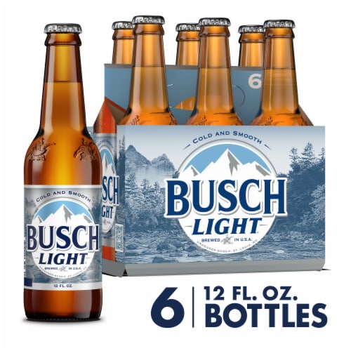 Busch Light American Light Lager Beer Perspective: front