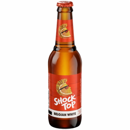 Shock Top Belgian White Ale Beer Perspective: front