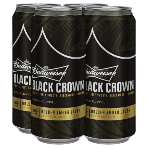 Budweiser Black Crown, 4 cans / 16 fl oz - Kroger