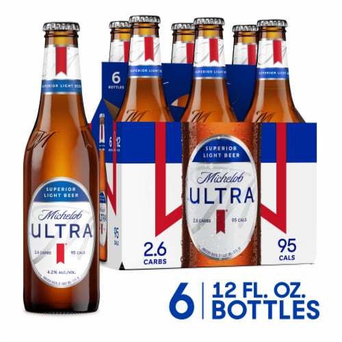 Michelob Ultra Superior American Light Lager Beer Perspective: front