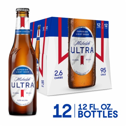 Michelob Ultra Superior Light Lager Beer 12 Bottles 12 Fl Oz Frys