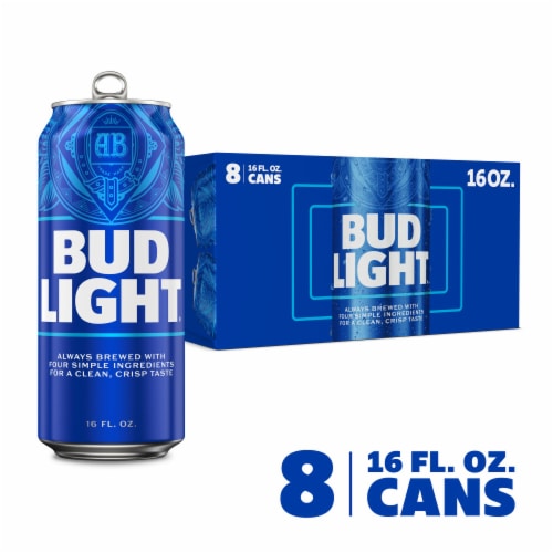 Bud Light American Light Lager Beer Perspective: front