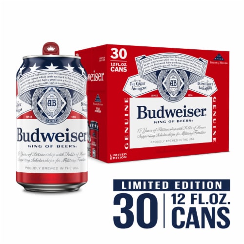 Budweiser American Lager Beer Perspective: front