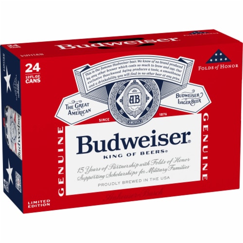 Budweiser American Lager Beer Perspective: front