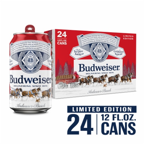 Budweiser Lager Domestic American Lager Beer, 24 pk / 12 oz - Harris Teeter