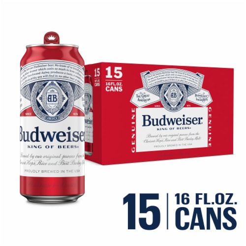 Budweiser American Lager Beer Perspective: front