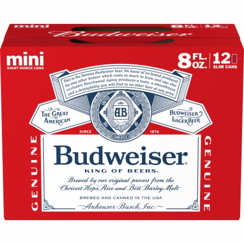 Budweiser Mini Lager Beer Perspective: front