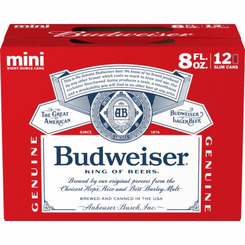 Budweiser Mini Lager Beer Perspective: front