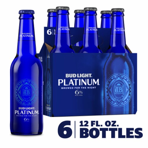 Bud Light Platinum American Lager Beer Perspective: front