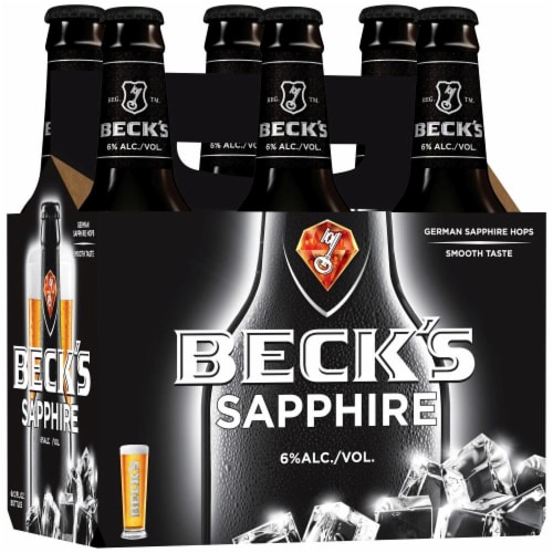 Beck's Sapphire Beer Bottles Perspective: front