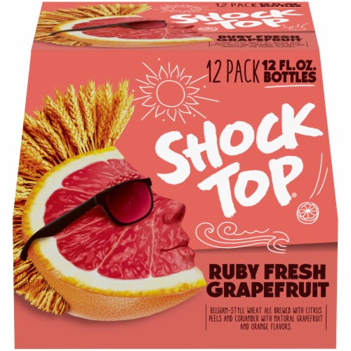 Shock Top Ruby Fresh Grapefruit Belgian-Style Wheat Ale Perspective: front