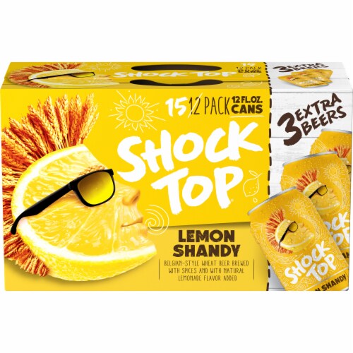 Shock Top Lemon Shandy Beer Perspective: front