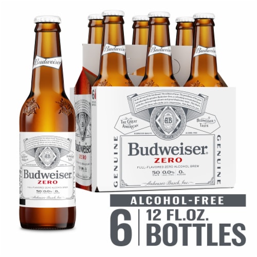Budweiser Zero American Lager Beer Perspective: front