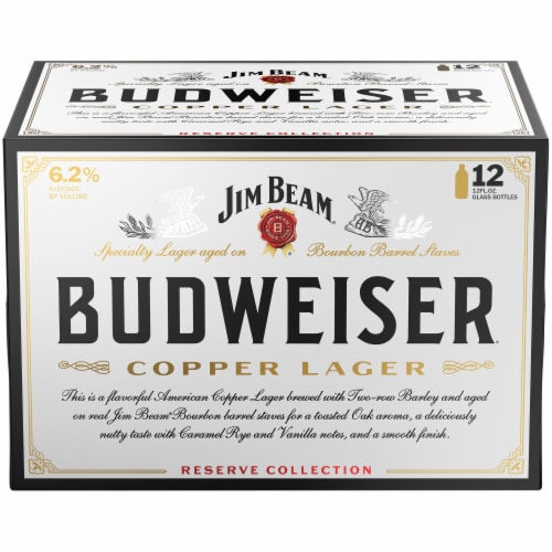 Budweiser® Jim Beam® Copper Lager Beer Perspective: front