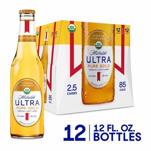 Michelob ULTRA Pure Gold Organic American Lager Beer Perspective: front