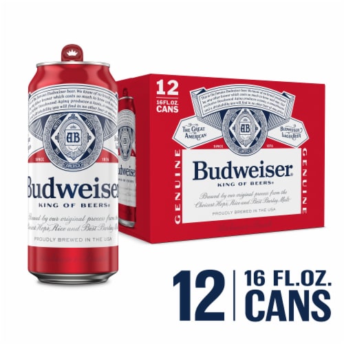 Budweiser American Lager Beer Perspective: front