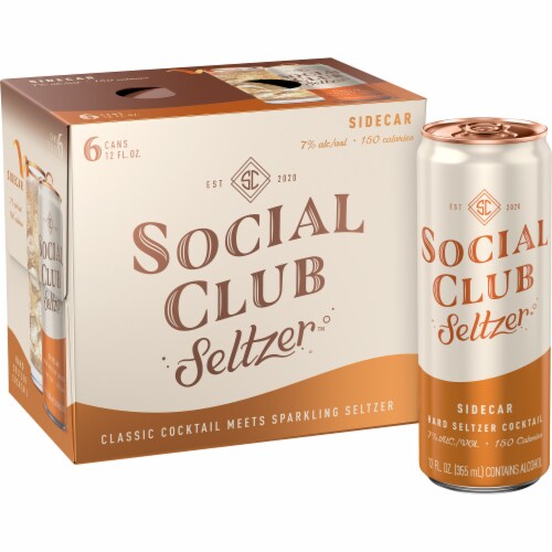 Social Club Seltzer Sidecar Hard Hard Seltzer Perspective: front