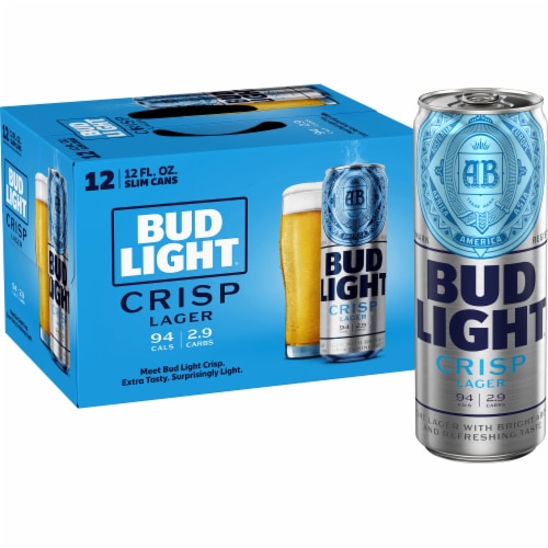 Bud Light Crisp Lager Beer 12 Cans