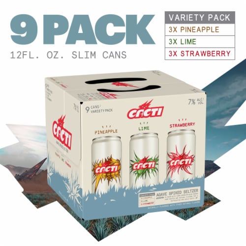 Cacti Seltzer Hard Seltzer Variety Pack Perspective: front