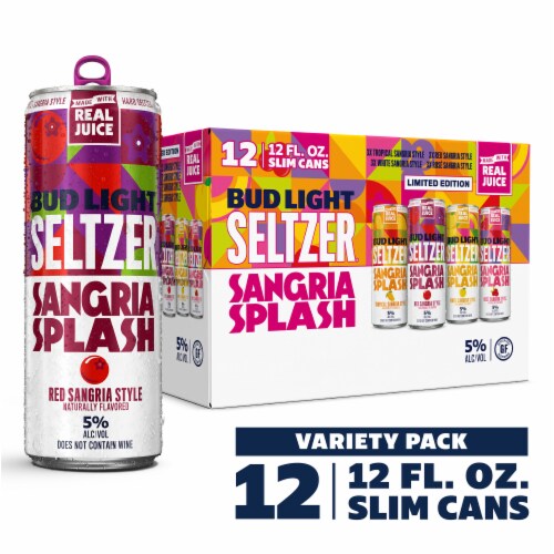Bud Light Seltzer Sangria Splash Variety Pack Perspective: front