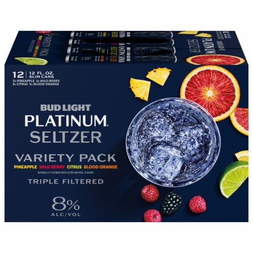 Bud Light™ Platinum™ Seltzer Variety Pack Cans Perspective: front