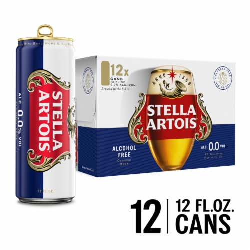 Stella Artois 0.0 Non-Alcoholic Lager Beer Perspective: front