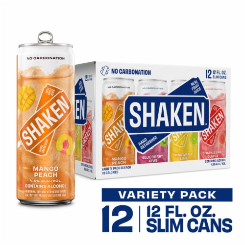 Shaken Real Fruit Juice Hard Refresher Variety Pack Perspective: front