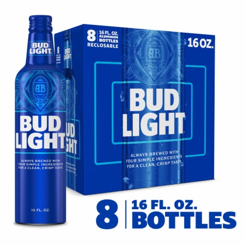 Bud Light American Light Lager Beer Perspective: front
