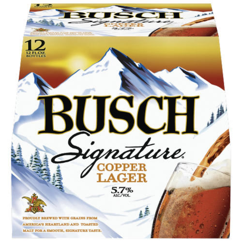 Busch Signature Copper Lager Perspective: front