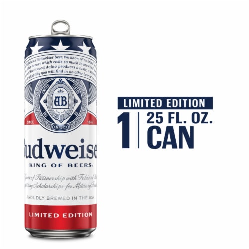 Budweiser American Lager Beer Perspective: front