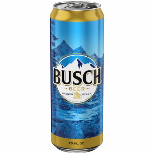 Busch Beer Tall Can Perspective: front