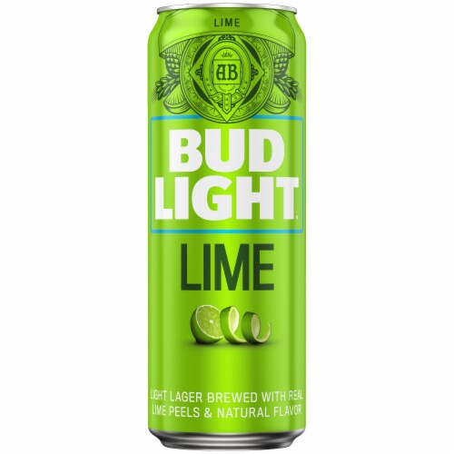 Bud Light Lime Beer Single Can Perspective: front