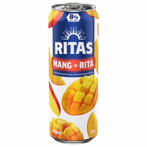 Bud Light Ritas™ Mang-O-Rita® Sparkling Margarita Flavored Hard Beverage Single Can Perspective: front