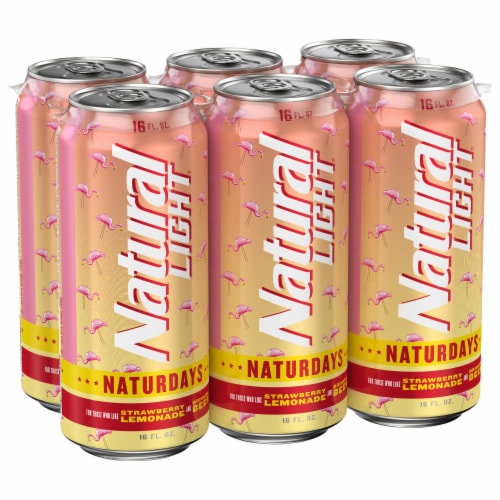 Natural Light Naturdays Strawberry Lemonade Beer Perspective: front
