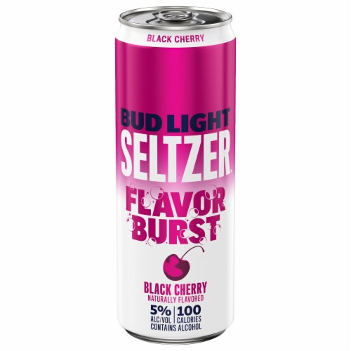 Bud Light Black Cherry Hard Seltzer Single Can Perspective: front