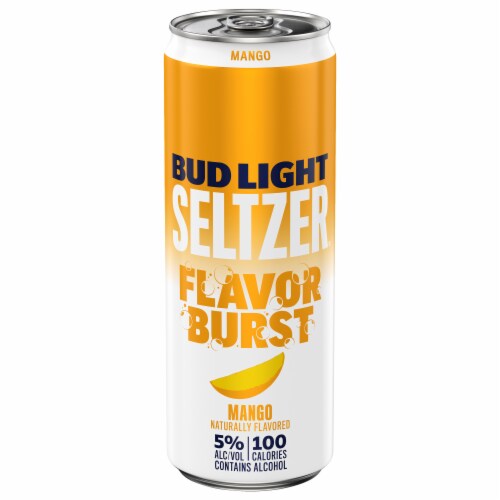 Bud Light Mango Hard Seltzer Single Can Perspective: front