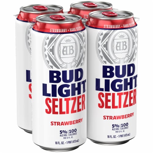 Bud Light Strawberry Hard Seltzer Perspective: front