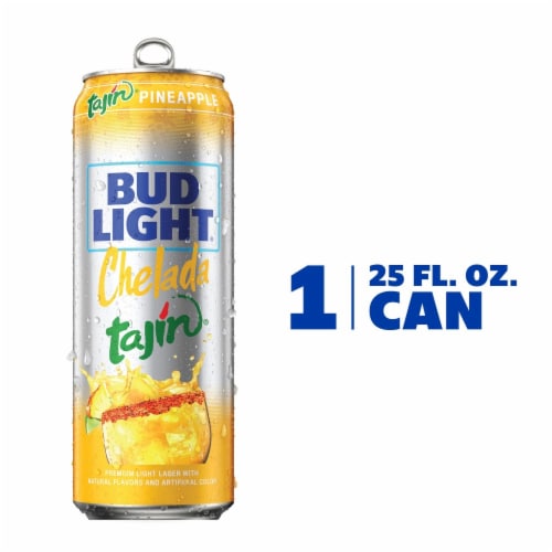 Bud Light Chelada Tajin Pina, Pineapple Beer Perspective: front