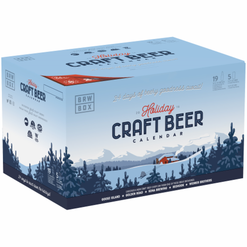 BRWBOX 2016 Holiday Craft Beer Calender Variety Pack Perspective: front