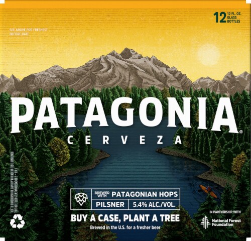 Patagonia Cerveza Hops Beer Perspective: front