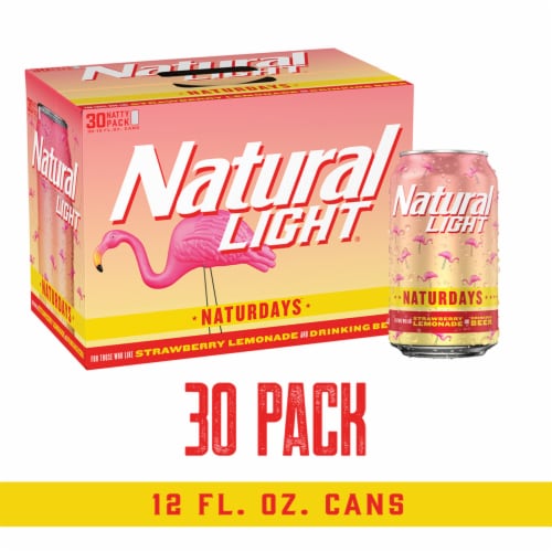Natural Light Naturdays Strawberry Lemonade Beer Perspective: front