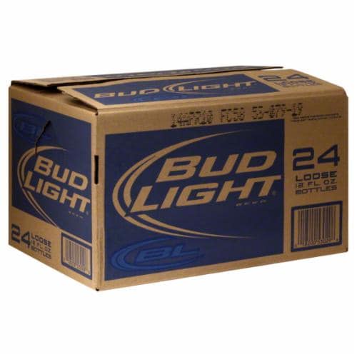 Bud Light Lager Beer Perspective: front