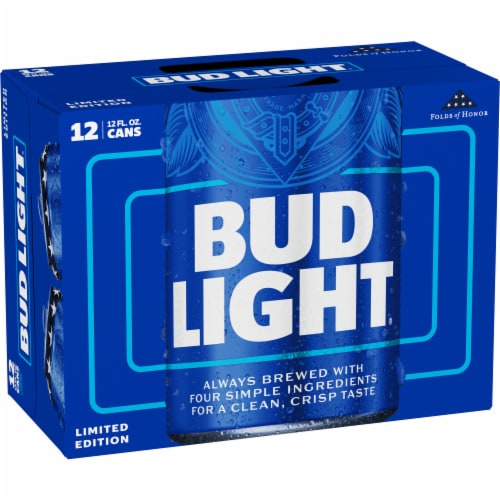 Bud Light American Lager Beer Perspective: front