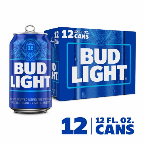 Bud Light American Light Lager Beer Perspective: front