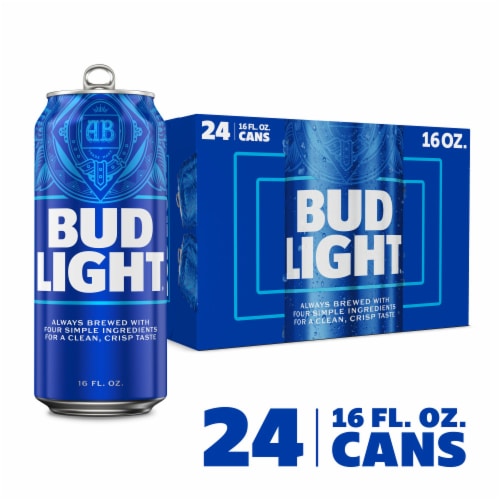 Bud Light American Light Lager Beer Perspective: front