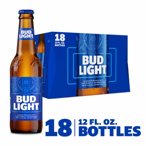 Bud Light American Light Lager Beer Perspective: front