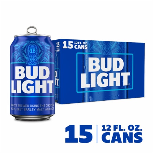 Bud Light American Light Lager Beer Perspective: front