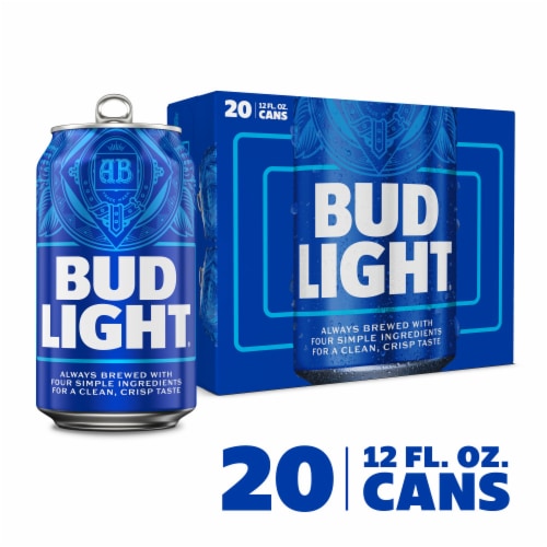 Bud Light Domestic Lager Beer, 20 can / 12 fl. oz QFC