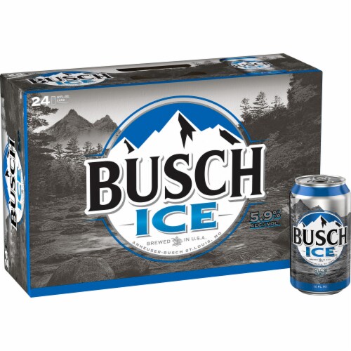 Busch Ice Lager Beer Perspective: front