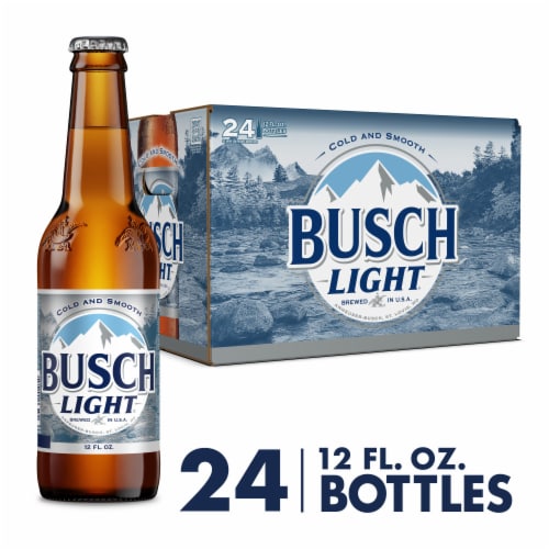 Busch Light American Light Lager Beer Perspective: front